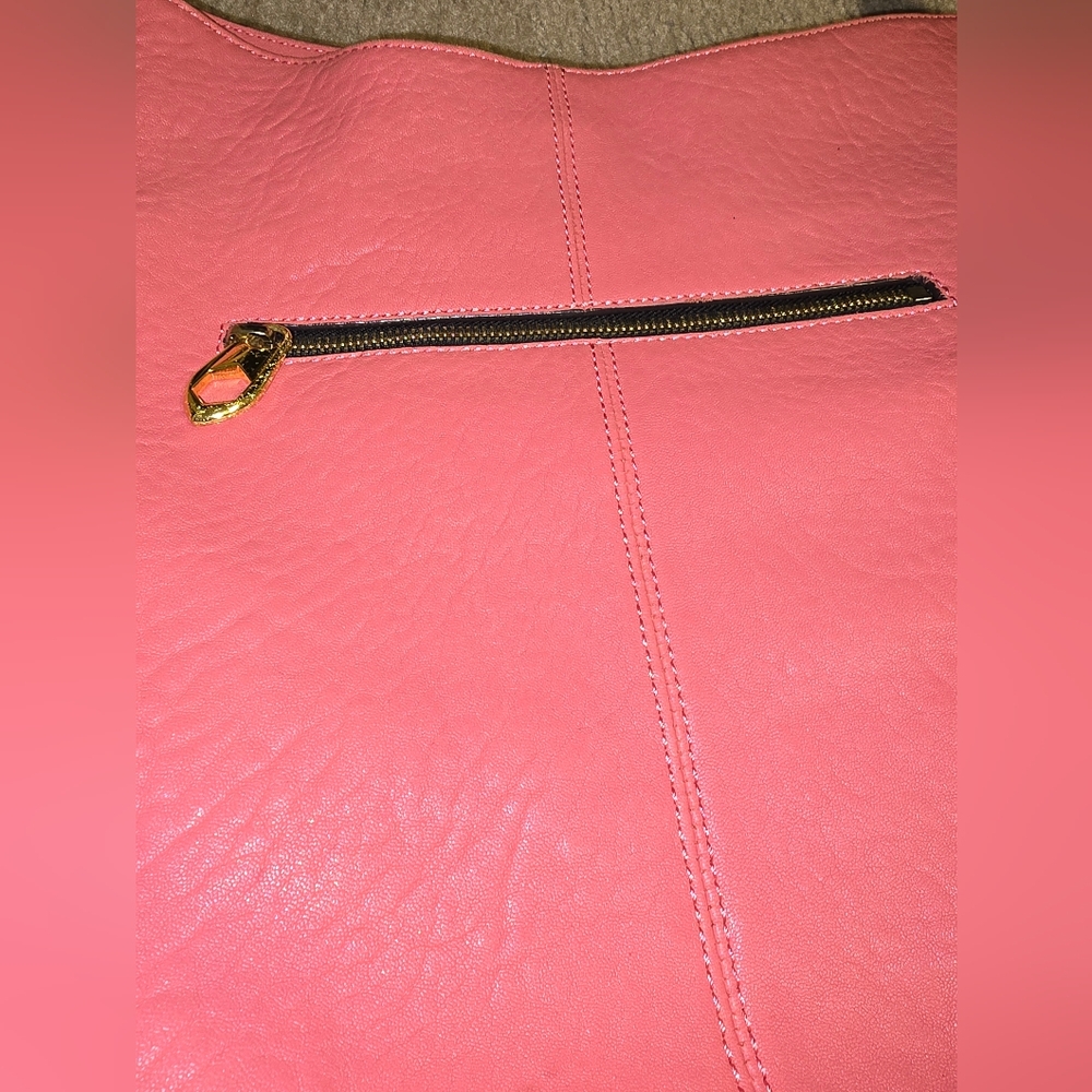 orYANY Lamb Leather Tote—Lauren Mineral Red Pebbled Pre-Owned. Cute Bag! - Picture 5 of 12